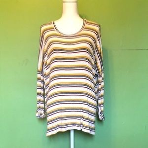 AUDREY oversized slouchy striped top